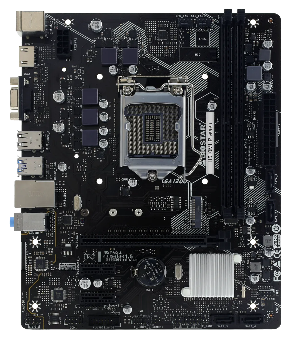 Biostar H510MHP DDR4  Motherboard For Intel 10th | 11th Gen view 3